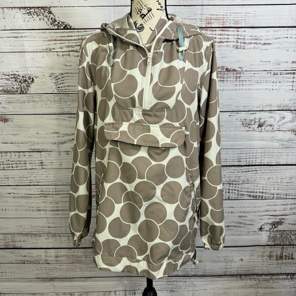 Boden half‎ zip wind breaker hooded size 4 long sleeve pullover jacket - Picture 1 of 10